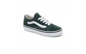 VANS Kids Old Skool - Trekking Green/True White - Kids Skate Shoes