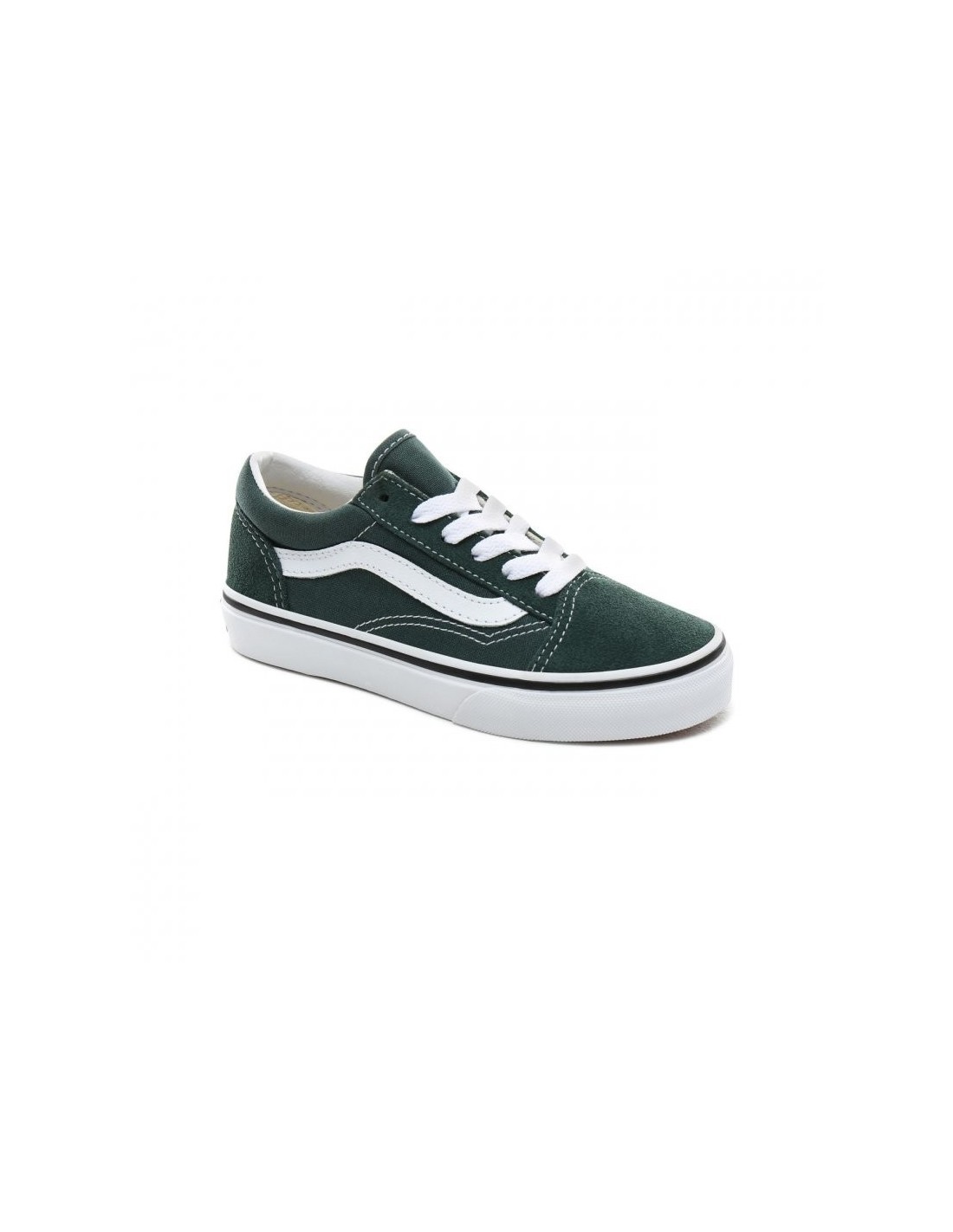 VANS Old Skool - Trekking Green/True White - Skateschuhe Kinder