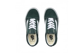 VANS Kids Old Skool - Trekking Green/True White - Chaussures de Skate Enfants