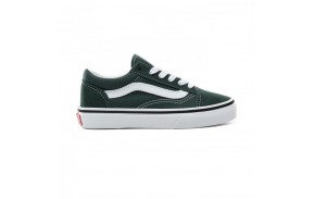 VANS Kids Old Skool - Trekking Green/True White - Kids Skate Shoes