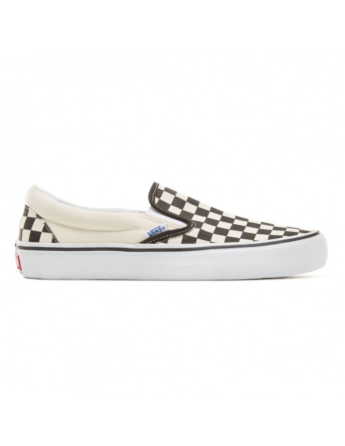 Vans Slip-On Checkerboard Skate Shoe - Black / White