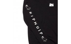 RIPNDIP Lord Nermal Pocket - Noir - T-shirt manches longues (manche)