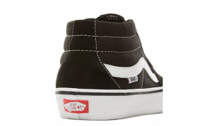 Skate shoes VANS Sk8 Mid Pro Noire talon et logo