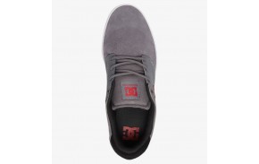 DC SHOES Plaza TC - Grey/Grey/Red - Chaussures de skate pour hommes