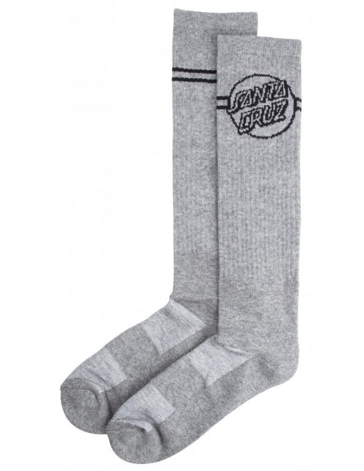 Santa Cruz Opus Dot Stripes Sock Athletic Heather - Chaussettes de Skate