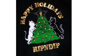 RIP N DIP Litmas Tree Knitted Crewneck - Noir (logo)