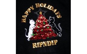 RIP N DIP Litmas Tree Knitted Crewneck - Noir (logo2)
