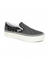 VANS Classic Slip-On Platform - Woven Check/Multi - Zapatillas skate