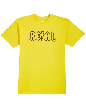 Real Deeds Outline T-Shirt - Jaune/Noir