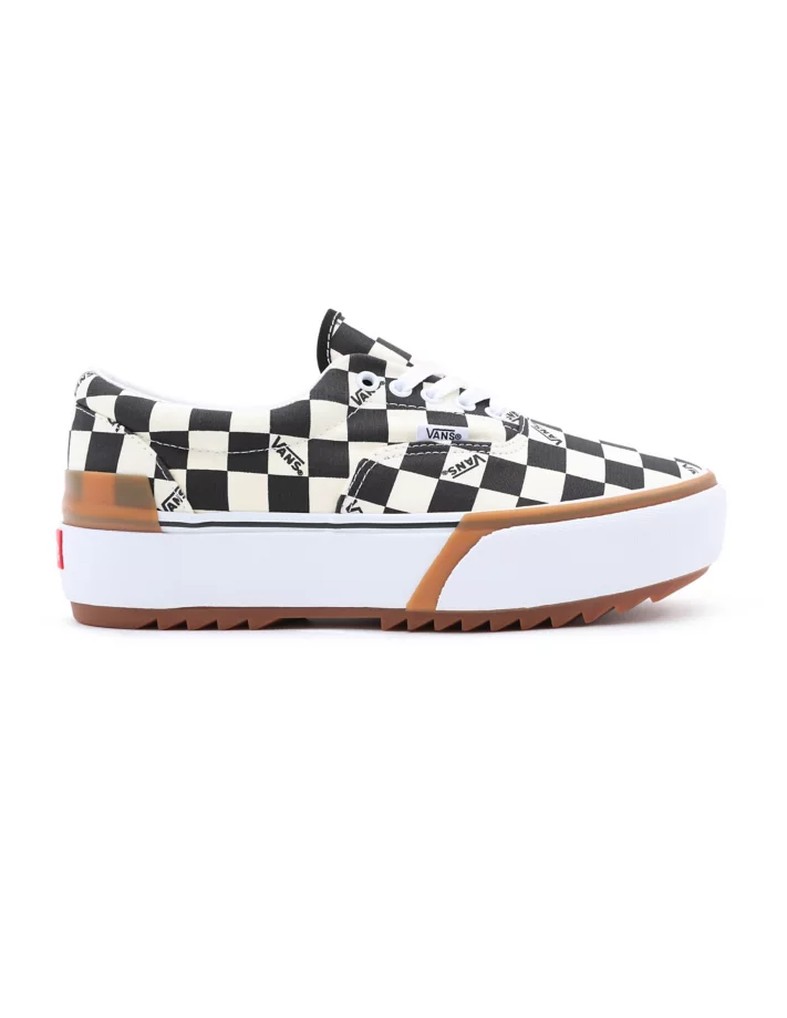 Chaussures Femmes VANS Era Stacked Checkerboard Noir