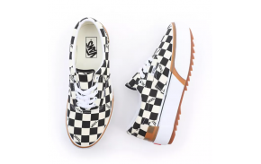 Paire de Chaussures Femmes VANS Era Stacked Checkerboard Noir