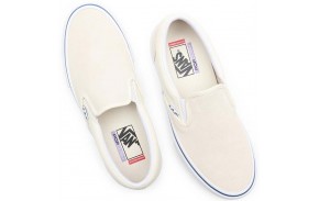 Skate Shoes VANS Slip-On blanches - dessus