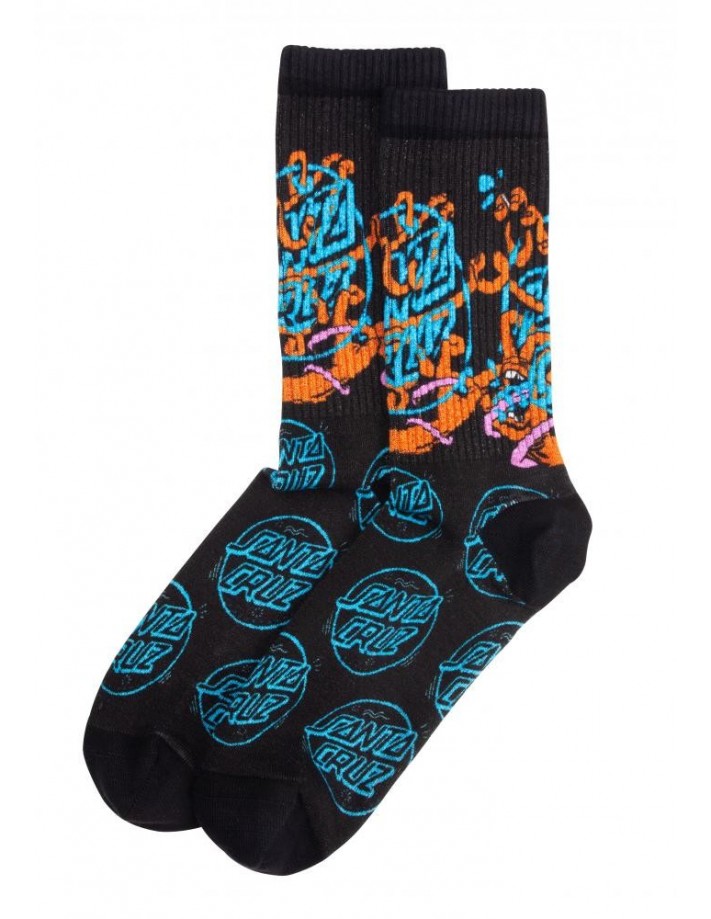 SANTA CRUZ Chaussettes Ermsy Twisted Hand - Noir