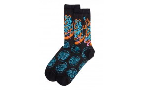 SANTA CRUZ Chaussettes Ermsy Twisted Hand - Noir