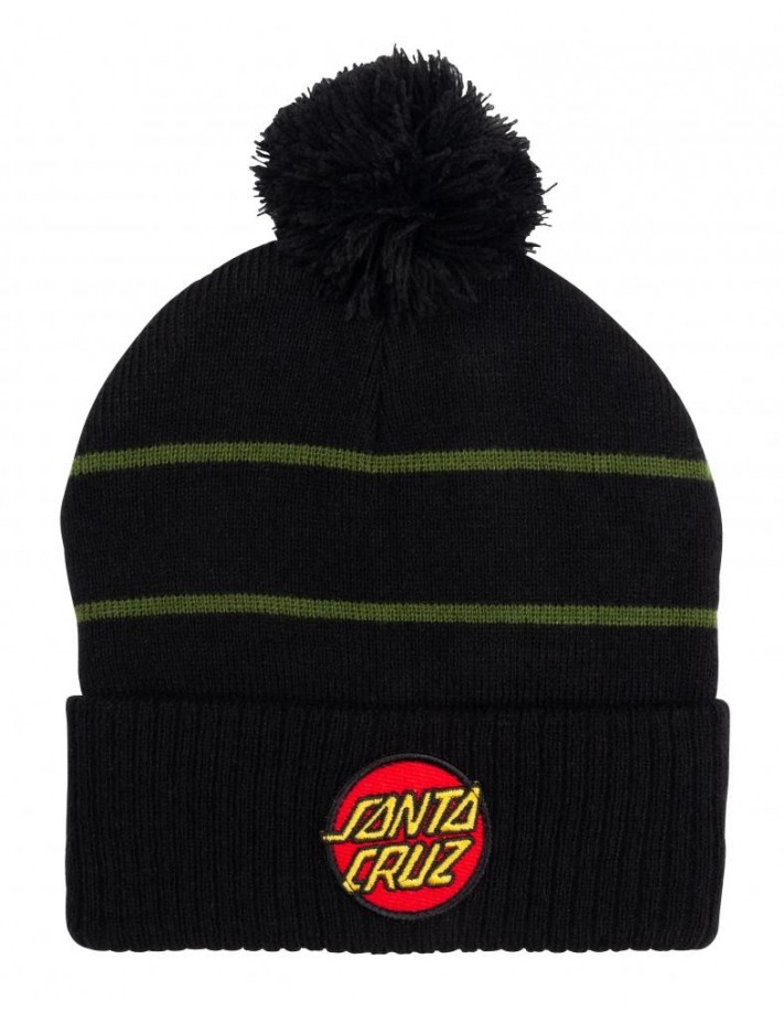 SANTA CRUZ Bonnet Dot Stripe - Noir / Dill Green