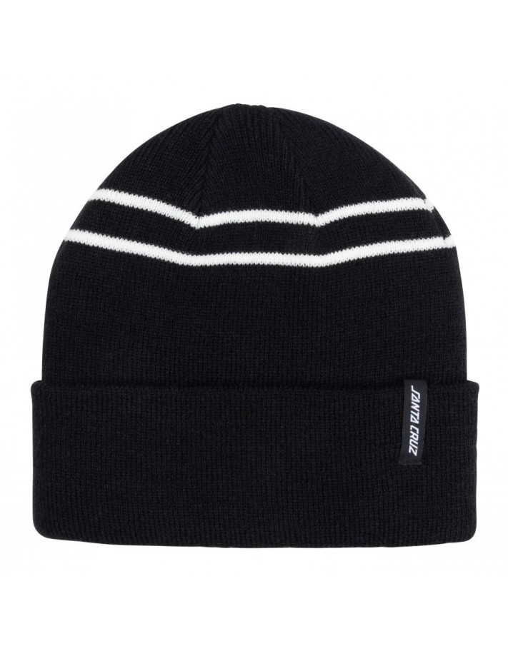 SANTA CRUZ Bonnet Double Stripe - Noir