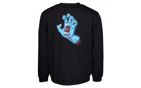 SANTA CRUZ Screaming Hand Chest Crew Sweatshirt - Noir (dos)