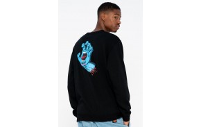 SANTA CRUZ Screaming Hand Chest Crew Sweatshirt - Noir (crewneck)