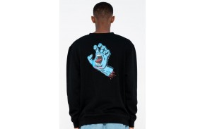 SANTA CRUZ Screaming Hand Chest Crew Sweatshirt - Noir (col rond)