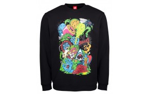 SANTA CRUZ SW Logo Mash Crew Sweatshirt - Noir