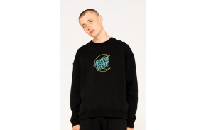 SANTA CRUZ Empty Moon Dot Crew Sweatshirt - Noir