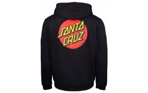 SANTA CRUZ Sweat à capuche à zip Classic Dot Zip - Noir (dos)