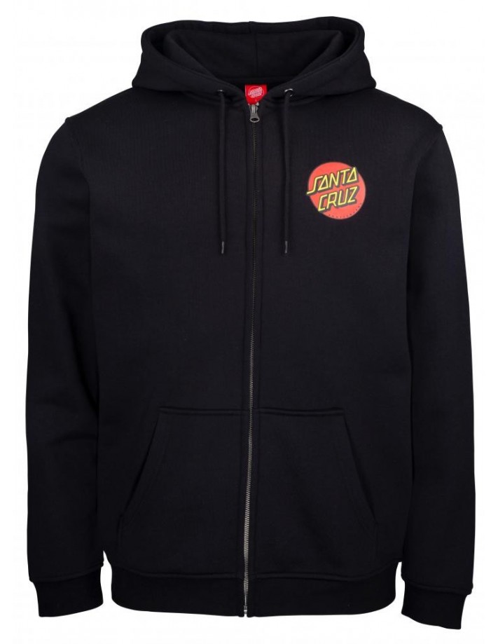 SANTA CRUZ Sweat à capuche à zip Classic Dot Zip - Noir