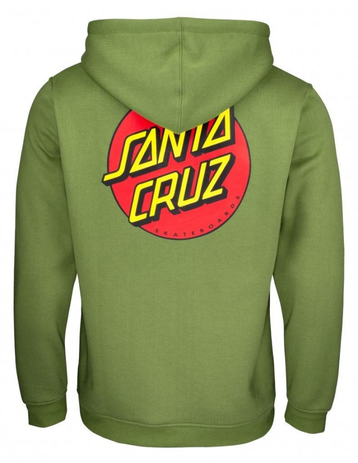 SANTA CRUZ Zip Hoodie Classic Dot Zip Dill Green