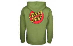 SANTA CRUZ Classic Dot Zip - Dill Green - Sweat à capuche à zip (dos)