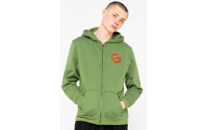 SANTA CRUZ Classic Dot Zip - Dill Green - Sweat à capuche à zip