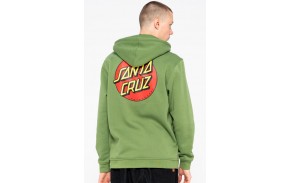 SANTA CRUZ Classic Dot Zip - Dill Green - Sweat à capuche à zip