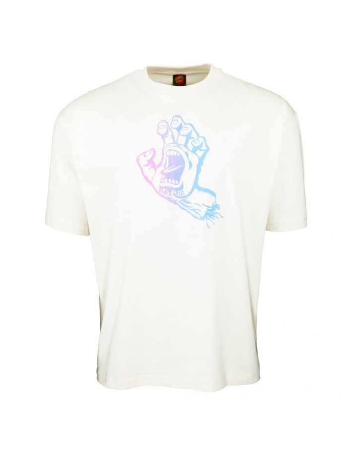 SANTA CRUZ T-Shirt Outline Fade Hand - Off White