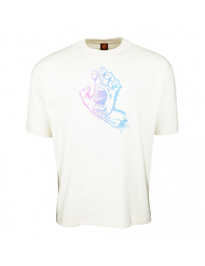 SANTA CRUZ T-Shirt Outline Fade Hand - Off White