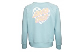 SANTA CRUZ Heart Dot Check Crew Sweatshirt - Femmes - Sea Blue (dos)