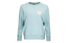 SANTA CRUZ Heart Dot Check Crew Sweatshirt - Femmes - Sea Blue