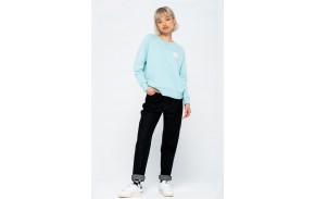 SANTA CRUZ Heart Dot Check Crew Sweatshirt - Femmes - Sea Blue (achat)