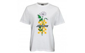 SANTA CRUZ T-shirt Checkerbloom Strip - Femmes - Blanc