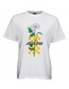 SANTA CRUZ Checkerbloom Strip T-shirt - Dames - Wit