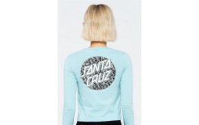 SANTA CRUZ T-shirt à manches longues Screaming Paisley Dot - Femmes - Sea Blue (back)