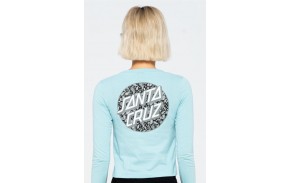 SANTA CRUZ T-shirt à manches longues Screaming Paisley Dot - Femmes - Sea Blue (back)
