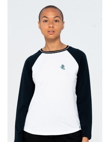 SANTA CRUZ T-shirt à manches longues Mini Hand Baseball Femmes Blanc