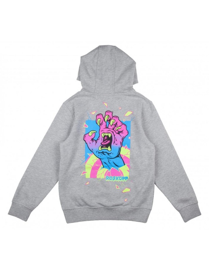 SANTA CRUZ Hoodie Youth Roskopp Frame Hand Heather Grey