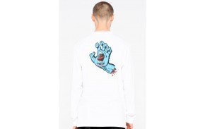 SANTA CRUZ T-shirt à manches longues Screaming Hand Chest - Blanc