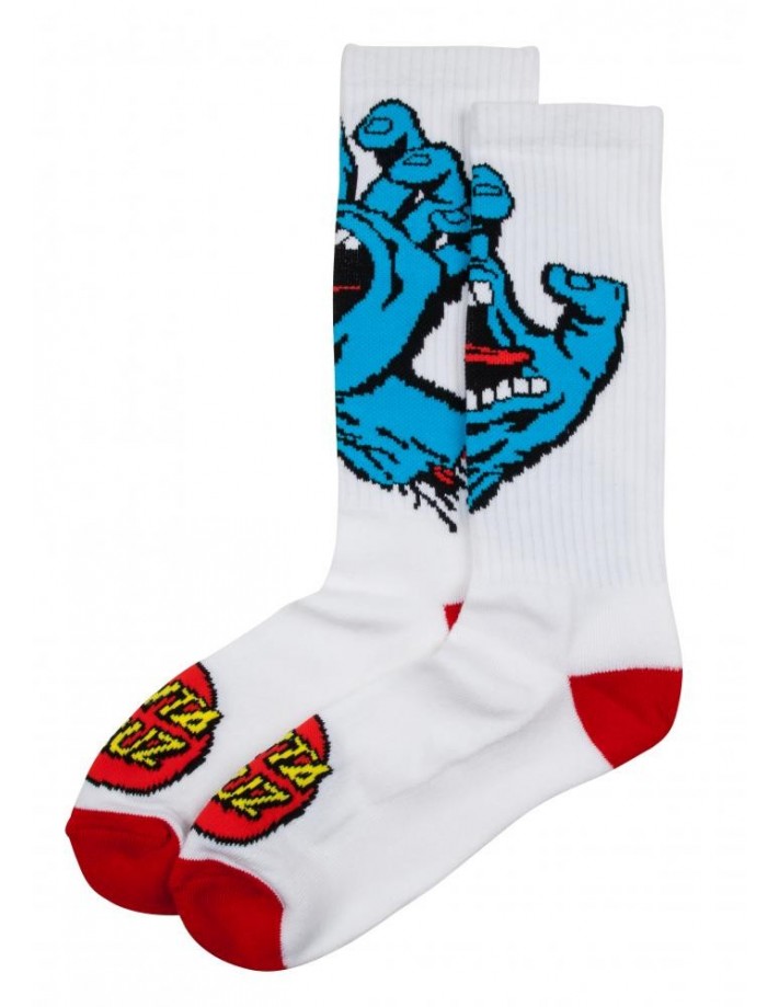 SANTA CRUZ Chaussettes Screaming Hand - Blanc