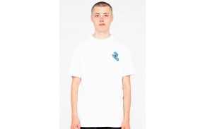 SANTA CRUZ T-shirt Screaming Hand Chest - Blanc (model)