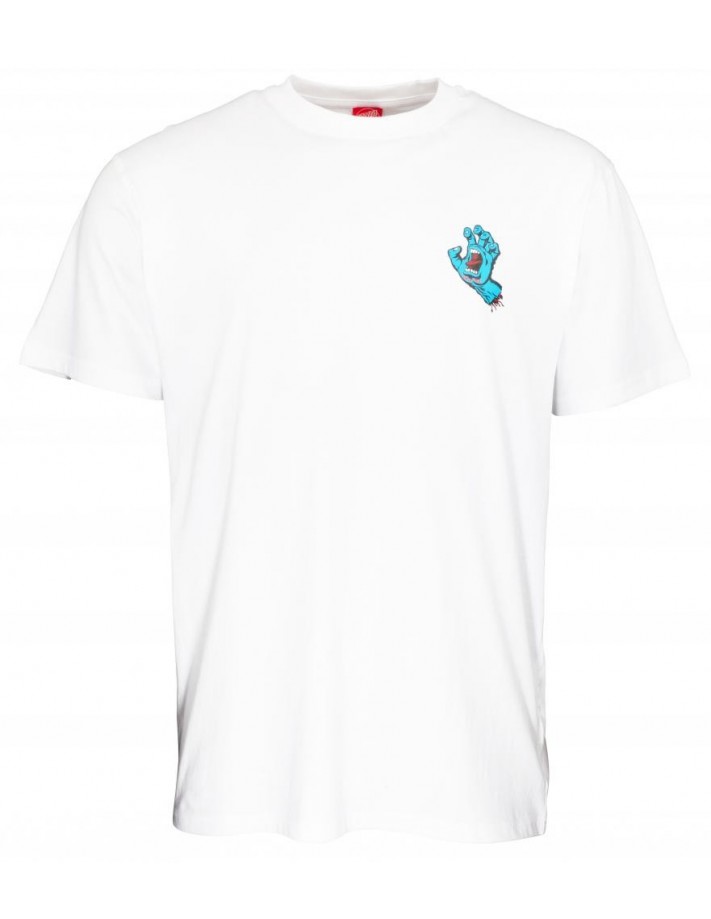 SANTA CRUZ T-shirt Screaming Hand Chest - Blanc