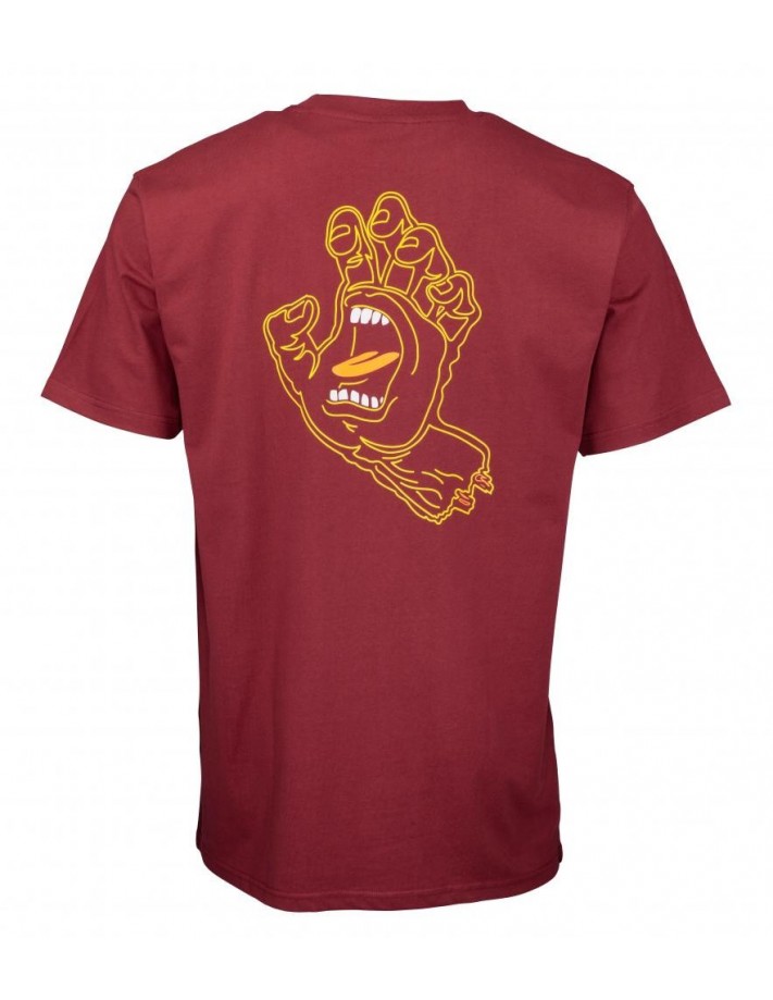 SANTA CRUZ T-shirt Void Hand - Bordeaux (dos)