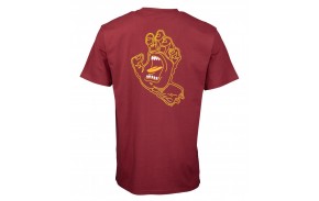 SANTA CRUZ T-shirt Void Hand - Bordeaux (dos)