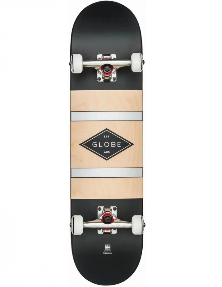 GLOBE G1 Diablo Black Silver 8.0 - Skateboard complet