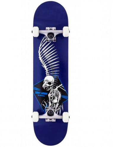 BIRDHOUSE Hawk Stage 1 Full Skull 2 Blue 7.5" - Skateboard complet